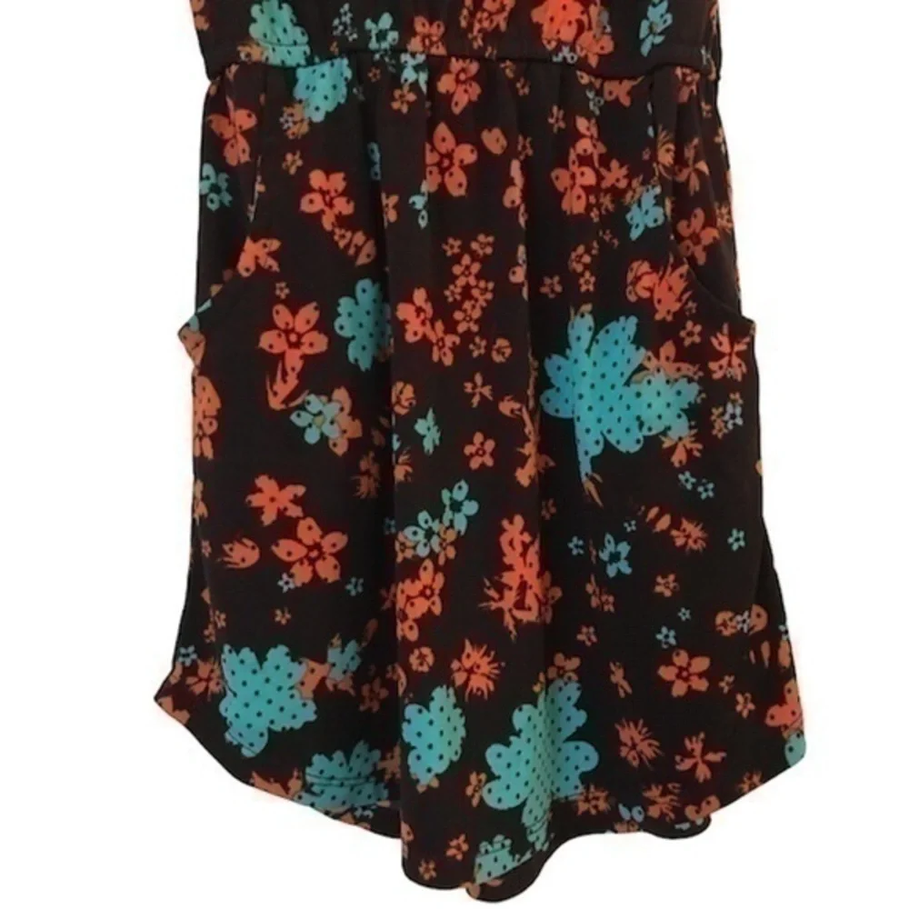 LulaRoe Floral Dress Size 4 polyester/spandex